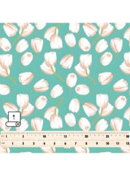 Tulip flower style with green,white colors - Image 5