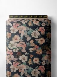 Bloom flower style with pink,green colors