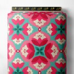 Petal flower style with red,green colors