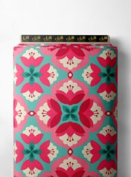 Petal flower style with red,green colors