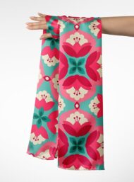 Petal flower style with red,green colors - Image 3