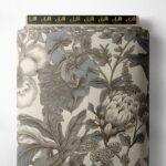 Petal flower style with grey, white colors