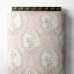 Ribbon flower style with pink,white colors