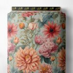 Petal flower style with pink,green colors