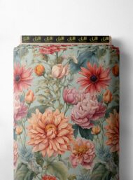 Petal flower style with pink,green colors