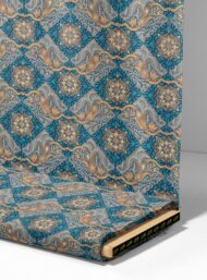 Flower classic style with blue,grey colors - Image 4