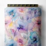 Bloom flower style with pink,blue colors