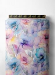 Bloom flower style with pink,blue colors