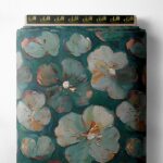 Petal flower style with blue,green colors