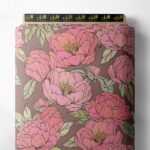 Petal flower style with pink,green colors