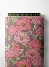 Petal flower style with pink,green colors