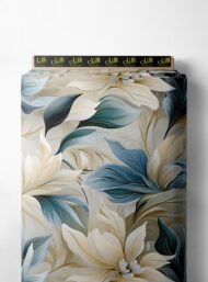 Leaf flower style with white,blue colors