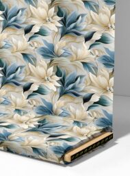 Leaf flower style with white,blue colors - Image 4