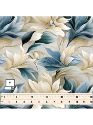 Leaf flower style with white,blue colors - Image 5