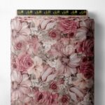 Rose flower style with pink,white colors