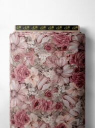 Rose flower style with pink,white colors