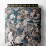 Bloom flower style with white,grey colors