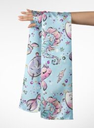 Whale ocean and sky style with pink,blue colors - Image 3