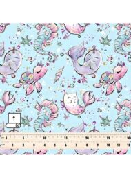 Whale ocean and sky style with pink,blue colors - Image 5