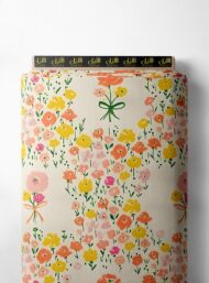 Bloom flower style with pink,yellow colors