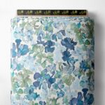 Leaf flower style with blue,green colors