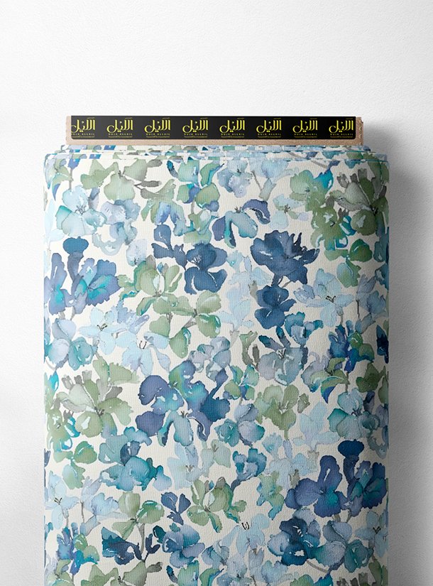 LAI01-3330_1.jpg Leaf flower style with blue,green colors - Image 1