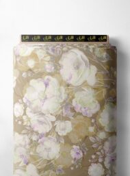 Bloom flower style with brown,white colors