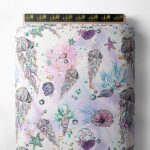 Jellyfish ocean and sky style with pink,blue colors