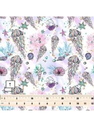 Jellyfish ocean and sky style with pink,blue colors - Image 5