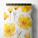 Bloom flower style with yellow colors