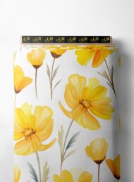 Bloom flower style with yellow colors