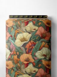 Petal flower style with orange,white colors