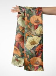 Petal flower style with orange,white colors - Image 3