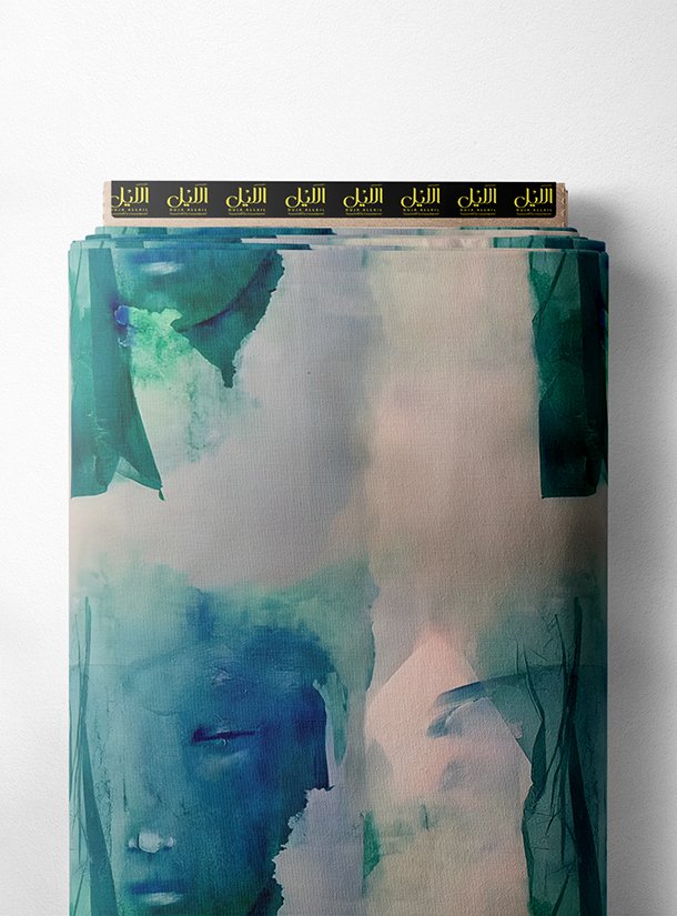 LAI01-3364_1.jpg Face abstract style with blue,green colors - Image 1