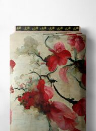 Petal flower style with pink,green colors