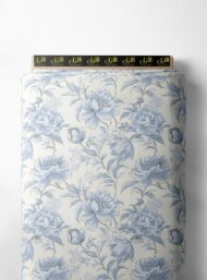 Petal flower style with white, blue colors