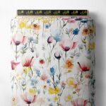 Bloom flower style with pink,yellow colors