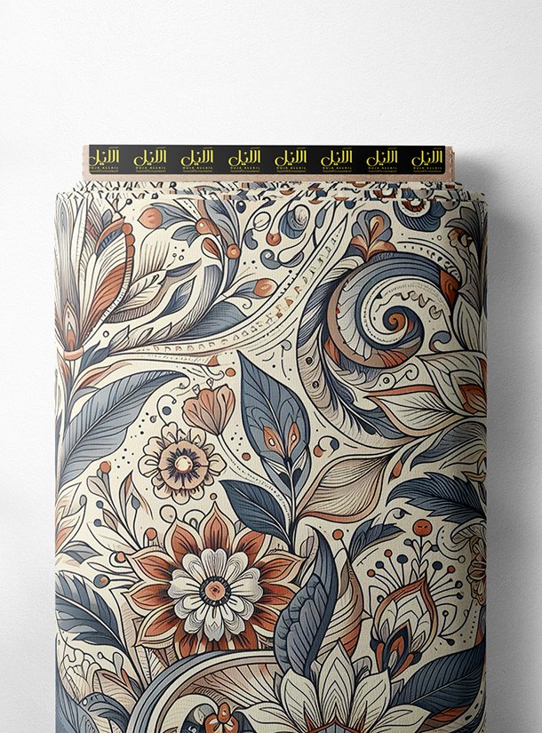 LAI01-3384_1.jpg Petal flower style with brown,blue colors - Image 1