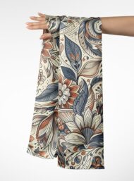 Petal flower style with brown,blue colors - Image 3