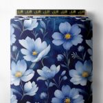 Petal flower style with blue,white colors