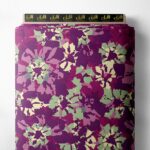 Bloom flower style with purple,green colors