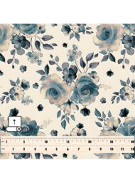 Rose flower style with blue,white colors - Image 5