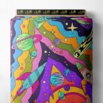 Planet mixed style with purple,yellow colors