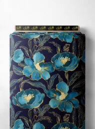 Petal flower style with blue,green colors