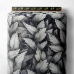 Leaf nature style with grey, white colors