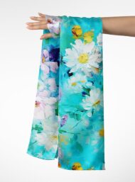 Bloom flower style with blue,white colors - Image 3
