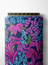 Leaf flower style with blue,pink colors