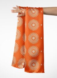 Bloom flower style with orange, white colors - Image 3