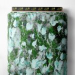 Bloom flower style with green, white colors