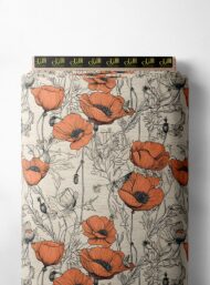 Petal flower style with orange,green colors